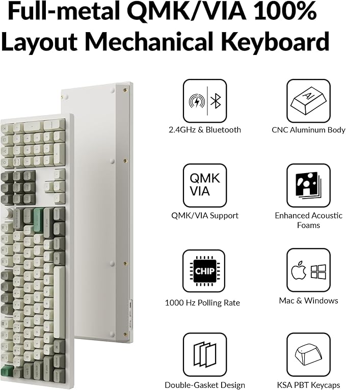 Keychron Q6 Max QMK/VIA Bluetooth Wireless /2.4 GHz/USB-C Wired Custom