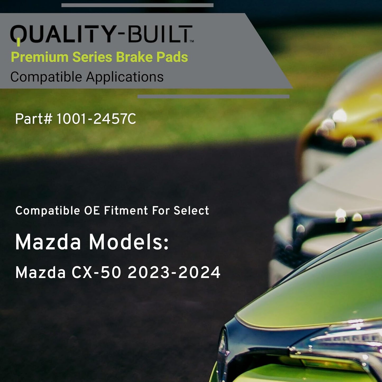 Premium Ceramic Rear Brake Pads (1001-2457C) Compatible with Mazda CX-50 2023-2025