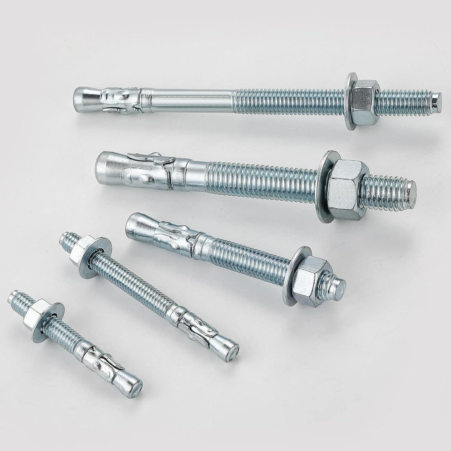 1/4x3-1/4" 10Pcs Inch Standard Fasteners for Heavy-Duty Zinc Wedge Anchors for Cement and Concrete