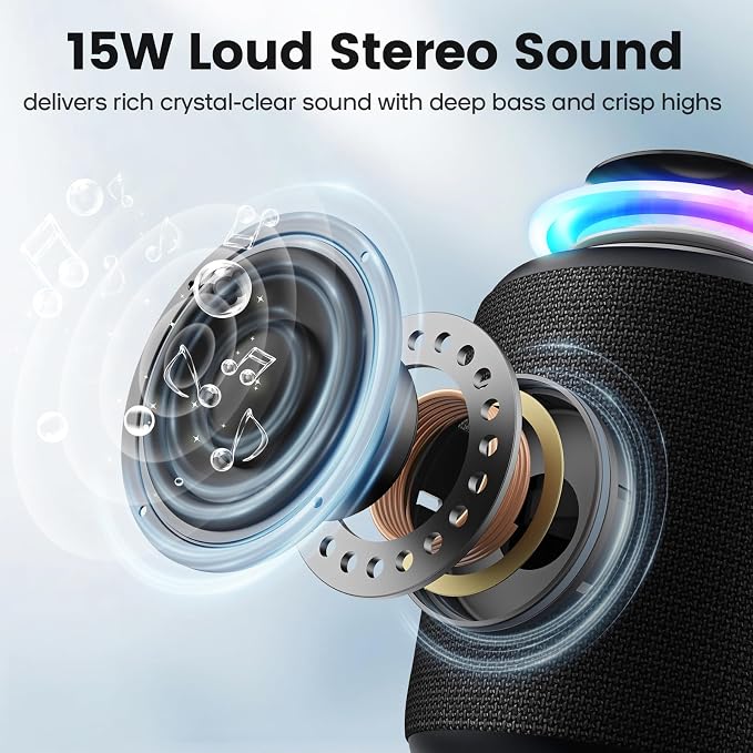 Bluetooth Speaker Wireless, IP67 Waterproof & Dustproof Portable Speaker