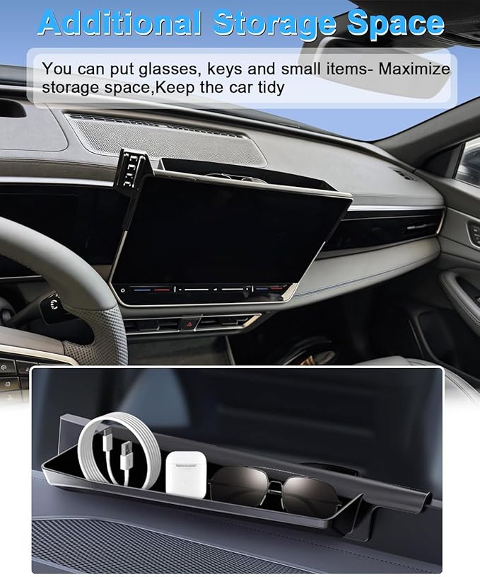 PZK Car Phone Mount for BMW X5 X6 2024 2025 2026 & BMW X7 2023-2026 Accessories Custom 14.9-inch Screen Auto Lock Car Phone Holder with Storage Box 360° Rotation Cradles Not Affect Air Vent