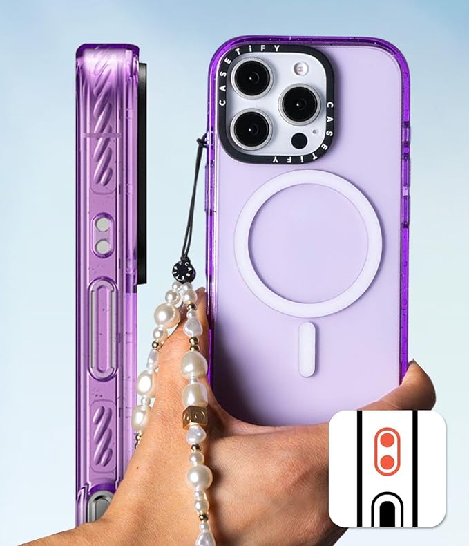 CASETiFY Impact iPhone 15 Pro Case [Slim/Compatible with Magsafe / 8.2 ft. 4X Military Grade Drop Protection] - Jaguar - Clear Black