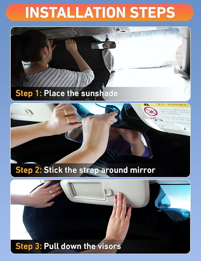 EcoNour Windshield Sunshade Compatible for Lexus RX 350 450h 2023-2024 2025 2026, Sun Visor for Front Windshield & Window Sun Shade Cover, UV Heat Blocker & Protector, Car Accessories