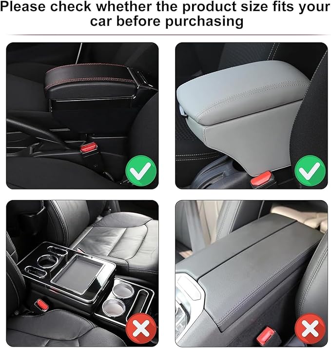 Car Armrest Cover for Tesla Model X 2015–2020 2021 2022 2023 2024 2025 2026, Center Console Cover Mat Armrest Seat Box Cover Cushion Console Pad Interior Accessories,E