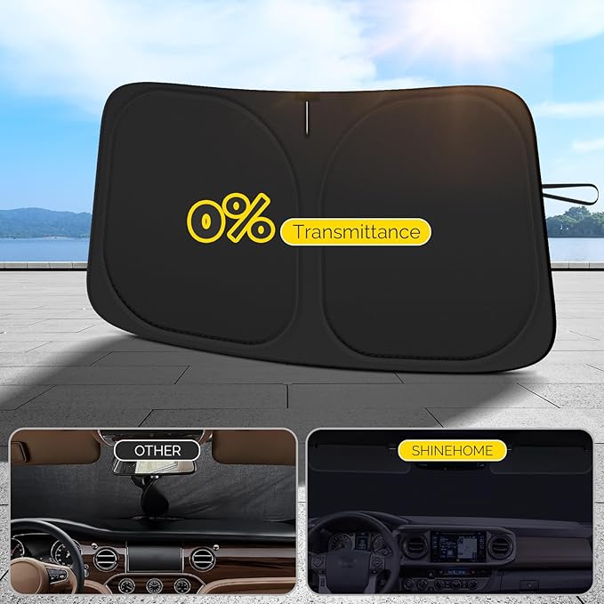 Car Windshield Sun Shade Compatible with 2021 2022 2023 2024 2025 2026 Toyota Sienna Accessories Sunshade Custom Foldable Windshield Sun Visor Protector Blocks UV Rays Keep Your Car Cooler