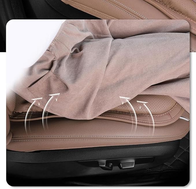 Car Seat Cushion for Porsche Macan 2015-2025-pr, Breathable Non-Slip Driver Seat Pad Ergonomic Memory Foam for Long Driving Car Office,B/3Pcs-White