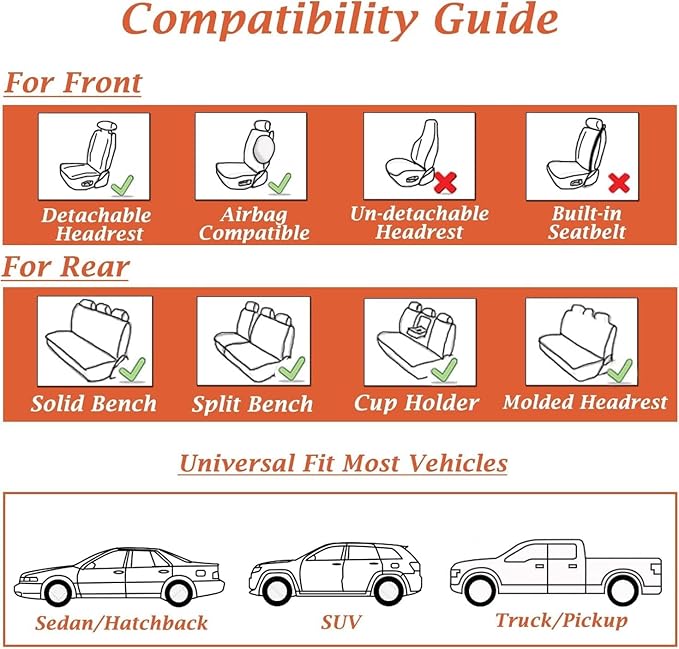 Coverado Seat Covers, Car Seat Covers Front Seats, Blue Car Seat Cover, Waterproof Car Seat Covers, Car Seat Cushion, Front Car Seat Covers Leatherette Car Seat Protector Universal Fit Most Cars