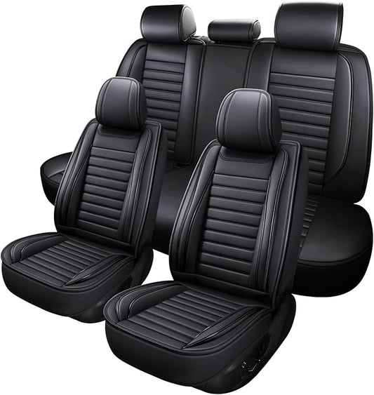 Car Seat Covers,Car Seat Protector Waterproof,Seat Covers Full Set, Car Seat Protectors,Automotive Seat Covers Fit for Most Cars Black