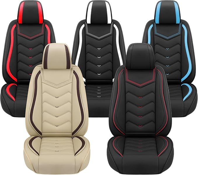 Car Seat Covers for Mitsubishi Outlander 2003-2025, Premium Nappa Leather Car Seat Cover, Stylish Sport Seat Covers， Automobile Seat Cover Sets.(Luxury 5 Seats/Pure Black)