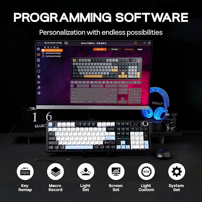 EPOMAKER X Aula F108 PRO Wireless Gaming Keyboard