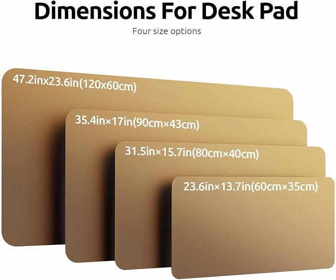 YSAGi Leather Desk Pad Protector, Office Desk Mat, Large Mouse Pad, Non-Slip PU