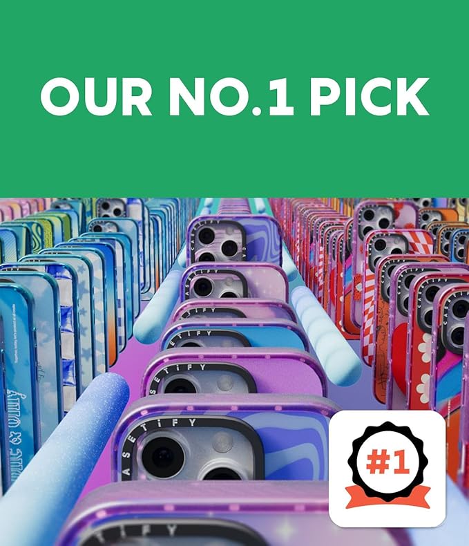 CASETiFY Impact Case for iPhone 16 Pro Max [Slim / 8.2 ft. 4X Military Grade Drop Protection/Compatible with Magsafe] - Clear Black - Cherries