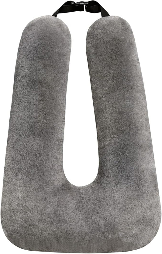 Travel Pillow, Car Pillow for Kids, Car Sleeping Pillow for Adults, Travel Pillow for Kids with Adjustable Strap, Support Head and Neck on Road Trips, Car Travel Essentials,Grey