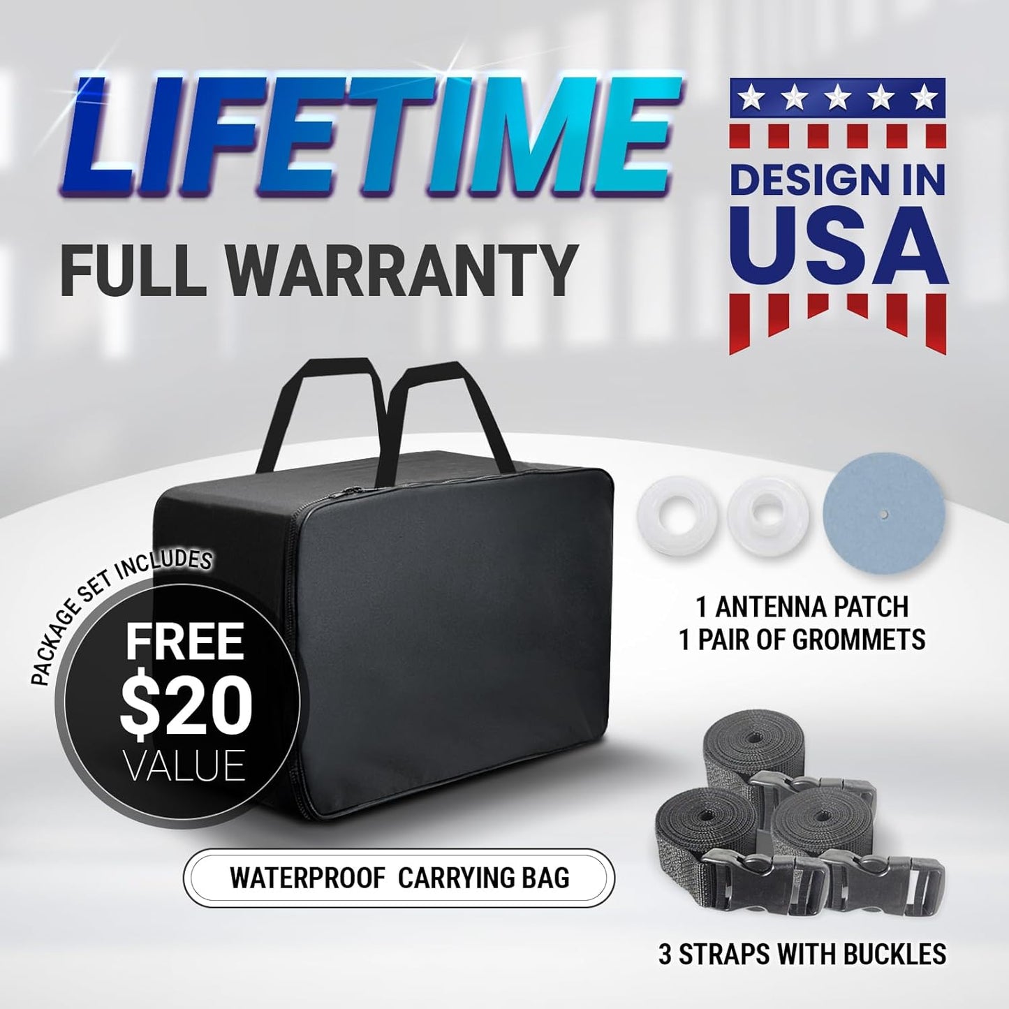 iCarCover Custom Car Cover for Pontiac Bonneville (1977-1981) Waterproof All-Weather Rain Snow UV Sun Protector Full Exterior Indoor Outdoor Car Cover (Stripe - Black/Red)