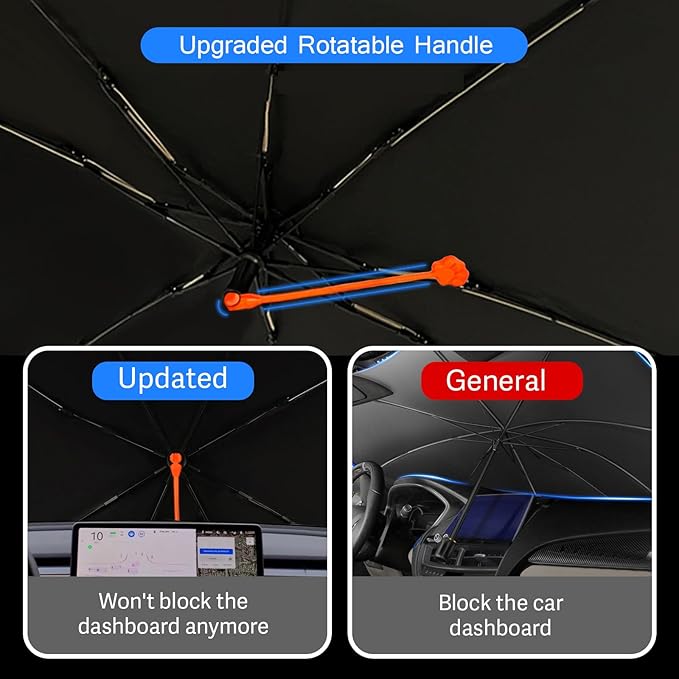 Funny Skeleton Driving Car Windshield Sunshade Umbrella Skull Sun Shade for Car Windshield Umbrella Upgraded Sunshades Blocks UV & Heat Front Window Shades for SUV Sedan Auto