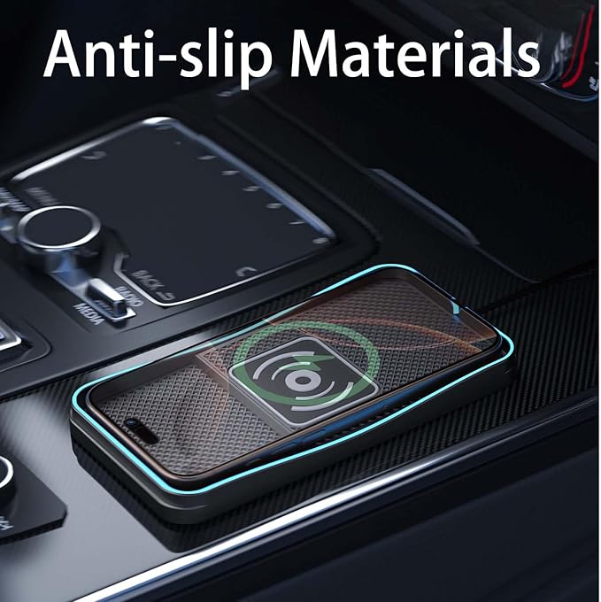 Car Wireless Charger Pad for Ford GT 2005-2006 2017-2022, Fast Car Wireless Charging Pad for Car Center Console, Non Slip Charging Mat,1M-Type C