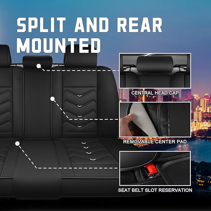 CTDS Car Seat Covers for Nissan Sentra 2000-2026, Stylish Sport Seat Cover, Premium Nappa Leather Car Seat Cover. Automobile Seat Covers Sets.(Standard 5 Seats/Black White)