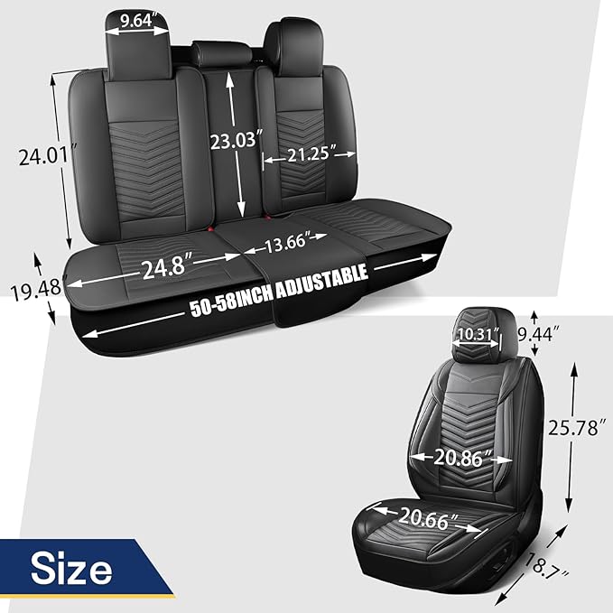 Nappa Leather Car Seat Covers Full Set, Pink Car seat Protector 5 Seats, Waterproof Car Seat Cushion, Universal Automotive Seat Covers Fit for SUV Truck Pick-up Sedan, Front and Rear