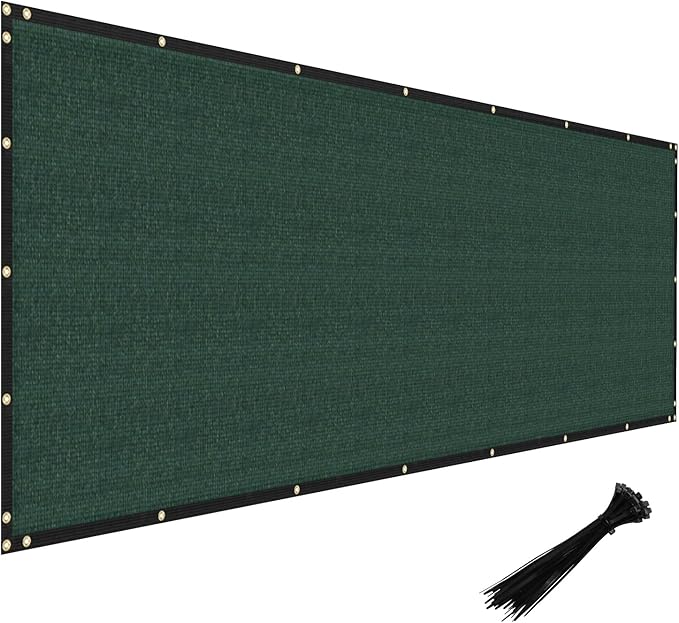 Windscreen4less Privacy Fence Screen Heavy Duty Windscreen Fencing Mesh Fabric Shade Net Cover for Outdoor Wall Garden Yard Pool Deck, 8'x285' Green