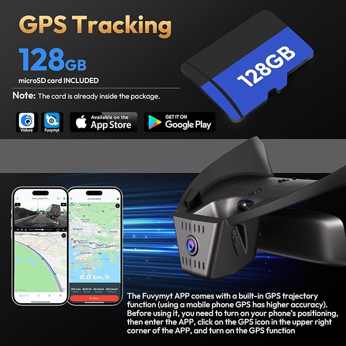 4K &1080P Dash Cam for 2024 2025 2026 Toyota Grand Highlander XLE Limited Platinum (AS10),OEM-Style, UHD 2160P Video,Built-in WiFi & APP,Loop-Recording,G-Sensor,Plug & Play,128GB Card