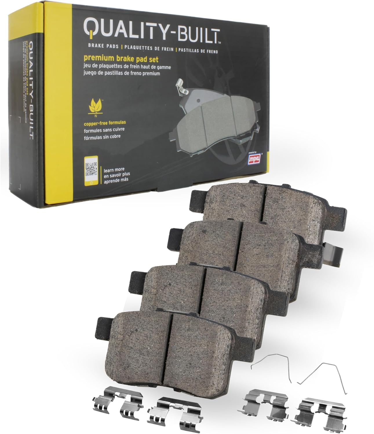 Premium Ceramic Front Brake Pads (1001-0154C) Compatible with 1978-2002 Avanti/Buick/Cadillac/Chevrolet/GMC/Isuzu/Oldsmobile/Pontiac (Camaro/Century/Cutlass/El Camino/Eldorado/Grand Am)