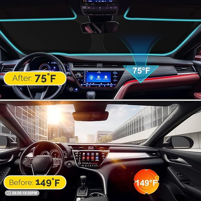 Car Sun Shade for 2017 2018 2019 2020 2021 2022 Honda CRV Windshield Sun Shade, Sun Visor Windshield Cover for CRV Front Window Sunshade Foldable Auto Interior Accessories UV Block to Keep Cool