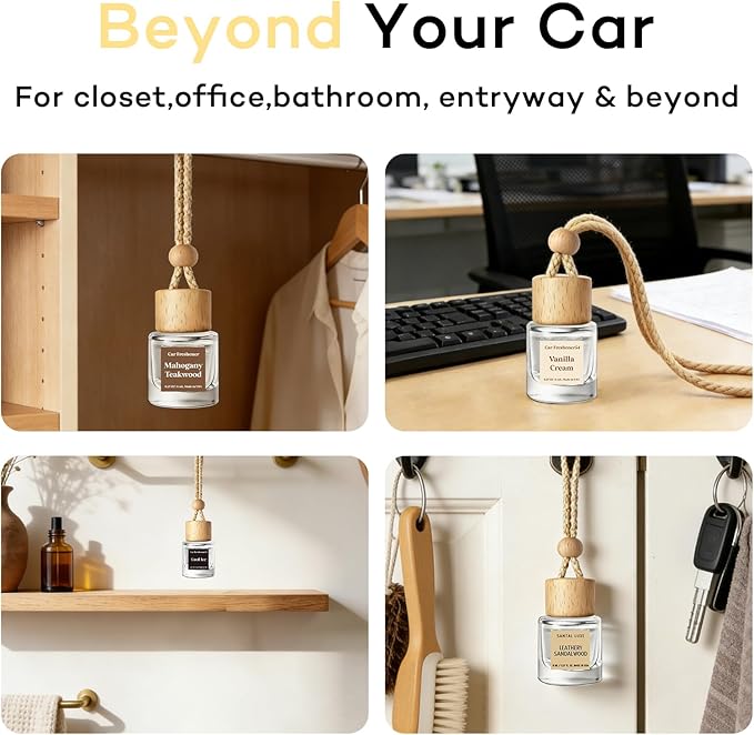 C Classy Car Air Freshener Hanging 2 Pack, Pistachio Essential Oil Diffuser, Long-Lasting Fragrance, Cute Car Accessories for Women & Men, Made in USA