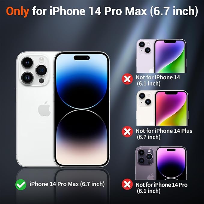 SUPFINE Magnetic for iPhone 14 Pro Max Case (Compatible with MagSafe) (Military Grade Drop Protection) Slim Translucent Matte Shockproof with Anti-Fingerprint Phone Case,Hot Pink