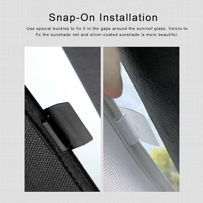 Sunshade Roof Compatible with Volvo C40 2021-2023, Foldable Glass Roof Sun Shade, UV Protection Heat Insulation Sunroof Shade with Storage Bag