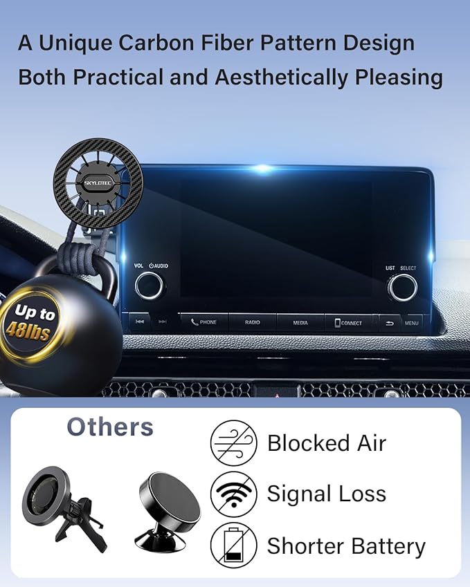 Car Phone Holder for Land Rover Defender 2023 2024 2025 Accessories 11.4-Inch Screen Fixed Clip, Automobile Cradles Magnetic Phone Mount Compatible with MagSafe, Strong Magnets Cell Phone Base