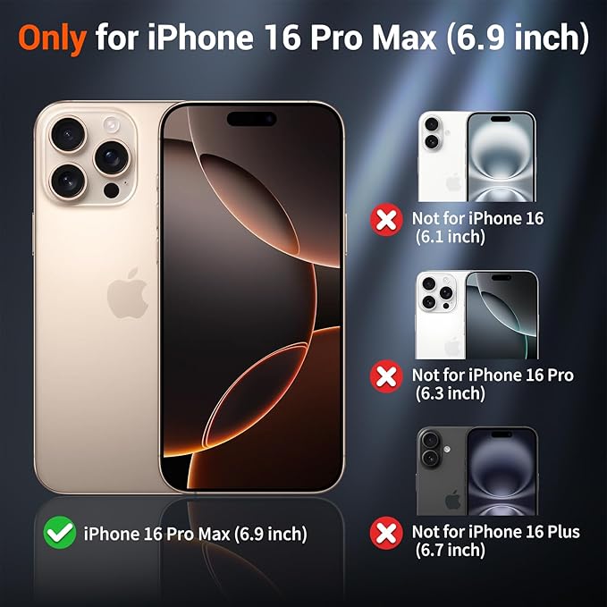 SUPFINE Magnetic for iPhone 16 Pro Max Case(Compatible with MagSafe)(Military Grade Drop Protection) Slim Translucent Matte Shockproof with Anti-Fingerprint Phone Case,Desert Gold