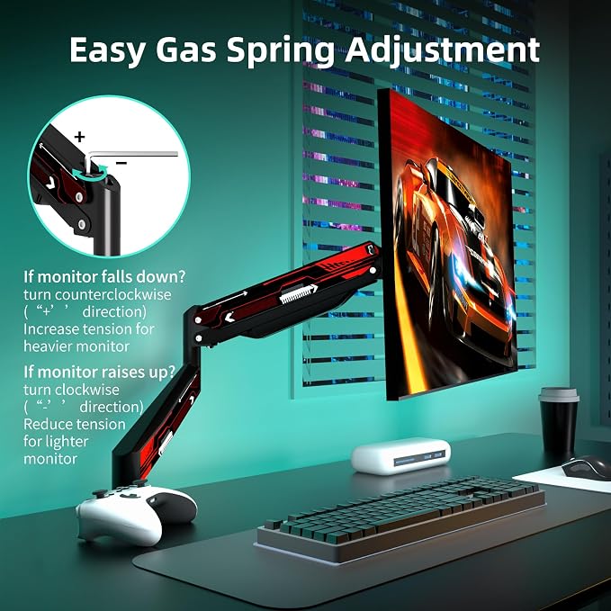Suptek Monitor Mount Gas Spring Arm Desk Mount Stand