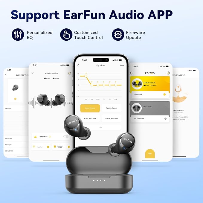 EarFun Free 1S Wireless Earbuds, 4 Mics