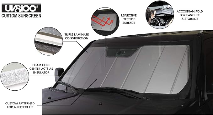 Covercraft UVS100 Custom Sunscreen | UV10956SV | Compatible with Select Chevrolet Impala Models, Silver