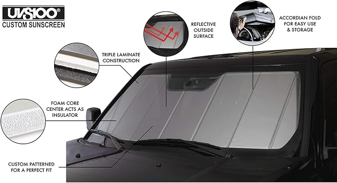 Covercraft UVS100 Custom Sunscreen | UV11167SV | Compatible with Select Scion tC Models, Silver