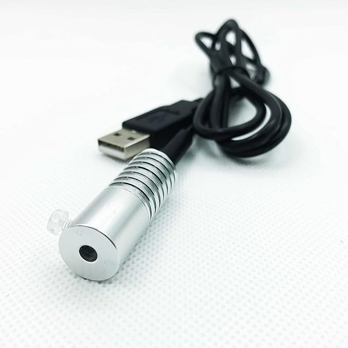Side Glow Fiber Optic USB Light Source - Illuminator Fiber Lamp - 5V, Yellow, 6mm