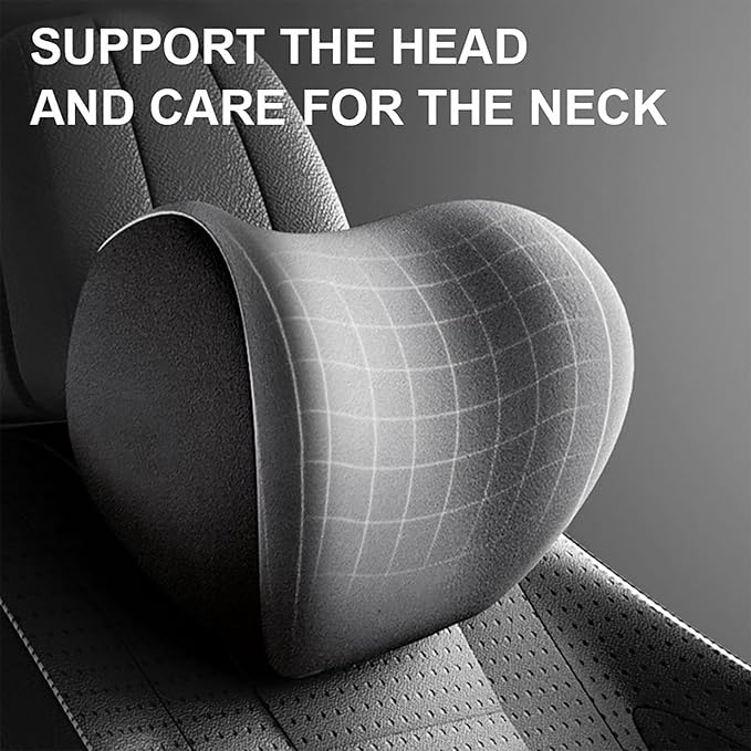Car Back Support Neck Pillow for Ford F-250 2000-2024, Comfortable Soft Car Seat Headrest Neck Rest Cushion Lumbar Support Pillow with Adjustable Strap, Blue