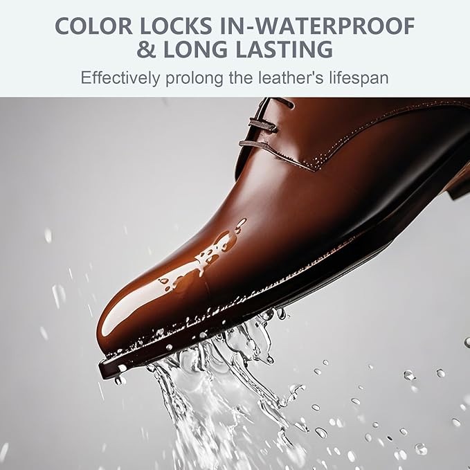 Leather Recoloring Balm & Color Restorer | Light Brown Leather Dye, Paint & Repair Kit for Furniture, Couches, Car Seats, Shoes|Restore Faded & Scratched Surfaces