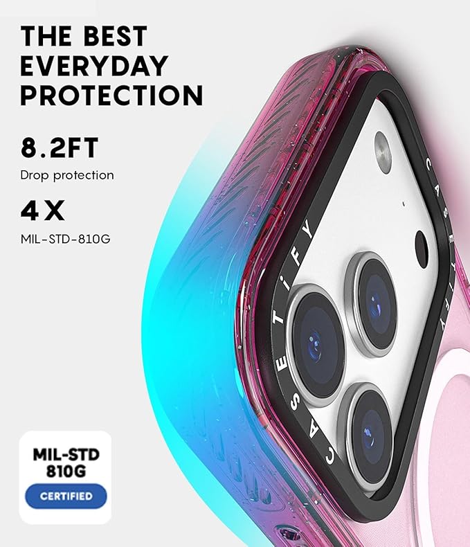 CASETiFY Impact iPhone 17 Pro Case [Slim/Compatible with Magsafe / 8.2 ft. 4X Military Grade Drop Protection] - Just Some Buns - Clear Black