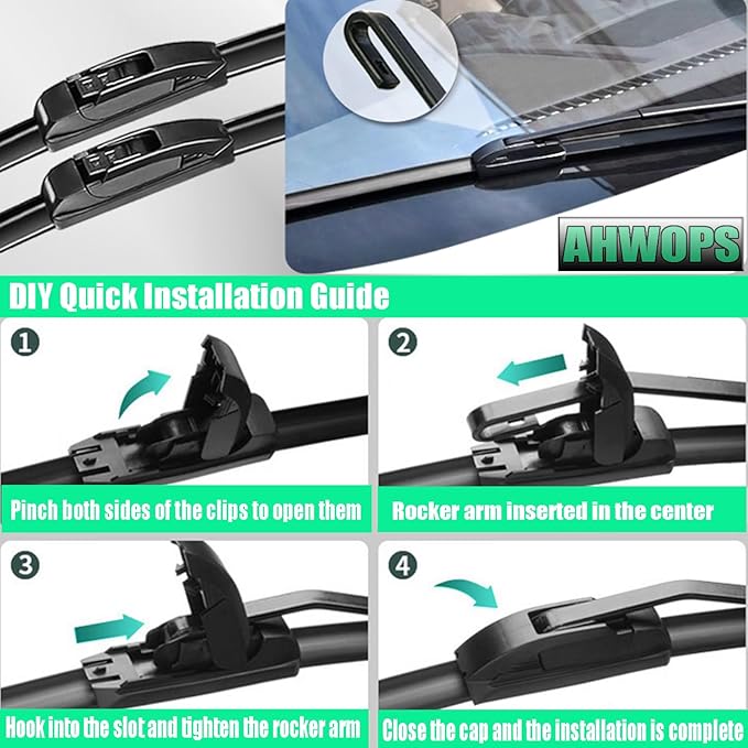 OEM All Season Wiper Blades for 05-21 Honda Odyssey,06-09 Honda Civic,09-15 Toyota Venza,07-15 Lexus RX350 RX450h Wiper Blades, Genuine Replacement (26 inch + 22 inch) For My Car