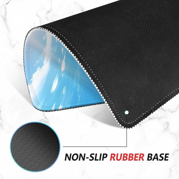 ITNRSIIET Mouse Pad Non-Slip Rubber Base Smooth Surface Stitched Edges