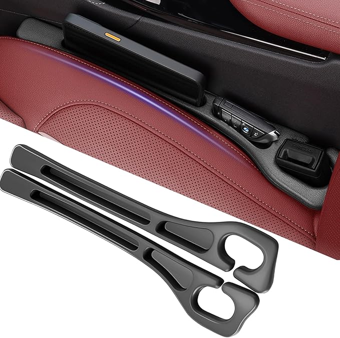 YLXGT Car Seat Gap Filler Organizer Universal for Car SUV Truck Accessories Seat Gap Plug Blocker with Storage Slot Black 2 Pack