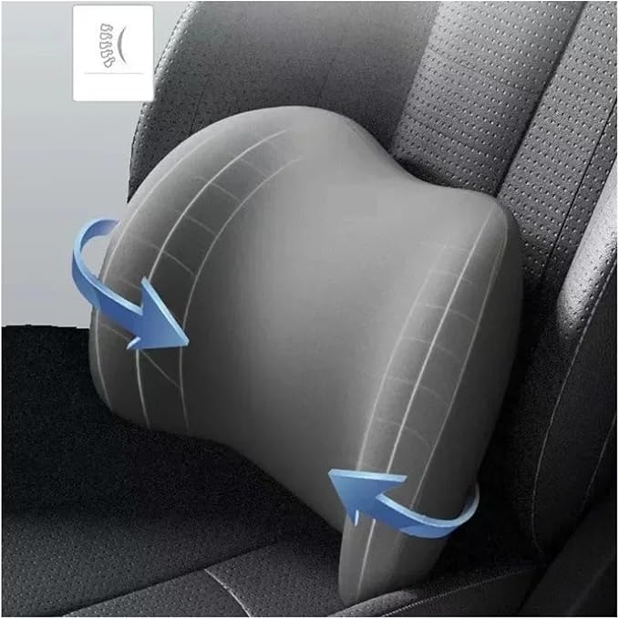 Car Neck Pillow and Lumbar Support Cushion - Memory Foam Backrest for Driver Seat Comfort(Red)
