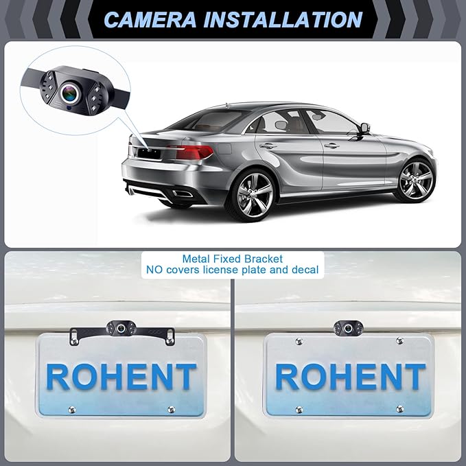 HD 1080P Backup Camera for Cars - Night Vision, 170° Wide Angle, Waterproof, Easy Installation, Clear Image for Trucks, SUVs, Vans, Sedans - Enhanced Parking Safety