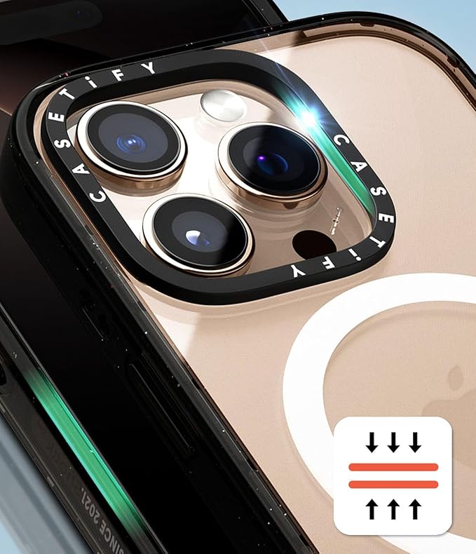 CASETiFY Impact Case for iPhone 16 Plus [8.2ft 4X Military Grade Drop Protection/Compatible with Magsafe] - Donuts - Clear Black