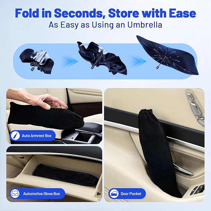 Car Windshield Sun Shade for Kia Optima 2013-2015 –[Reflective Coated Fabric] Sunshade Umbrella for Front Window, Car Shades Sun Visor Keep Car Cool and Protects Interior, 1:1 Exact Fit
