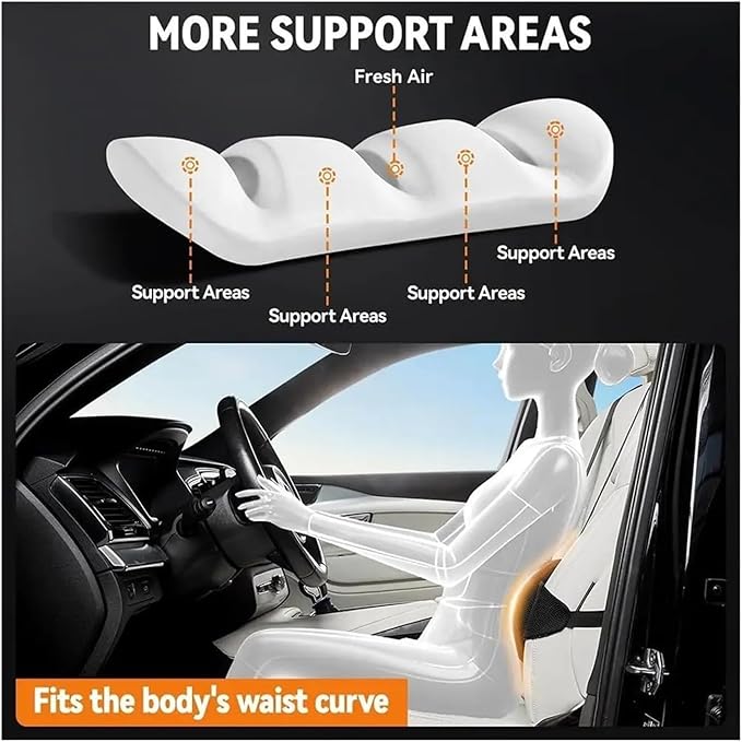 1 Piece Automotive Seat Lumbar Support Pillow for Hyundai Sonata 2020-2025 2026, Driving Lower Back Cushion Ergonomic Orthopedic Posture Rest