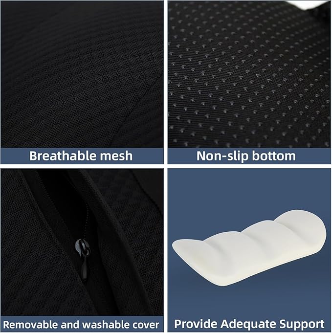 1 Piece Automotive Seat Lumbar Support Pillow for Toyota Camry 2007-2011, Driving Lower Back Cushion Ergonomic Orthopedic Posture Rest