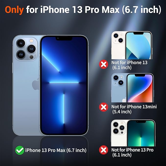 SUPFINE Magnetic for iPhone 13 Pro Max Case (Compatible with MagSafe) (Military Grade Drop Protection) Translucent Matte Shockproof Phone Cover,Dark Purple