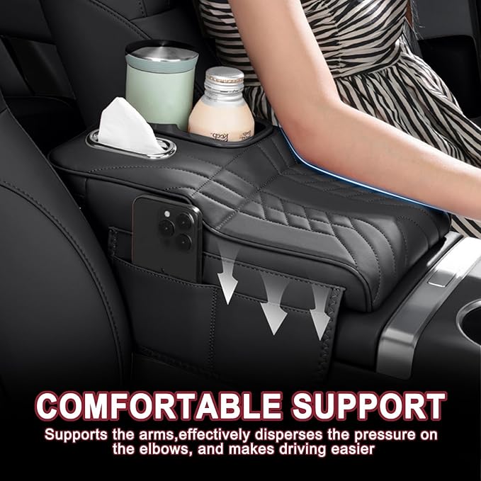 Car Armrest Cover for BMW M440i 2020 2021 2022 2023 2024 2025 2026, Center Console Cover Mat Armrest Seat Box Cover Cushion Console Pad Interior Accessories,C